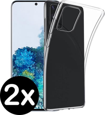 Hoesje - 2 Stuks - Geschikt voor Samsung Galaxy S20 - Sterk & Shockproof - Telefoonhoes - Back Cover - Case Siliconen - Telefoon Hoes - Transparant