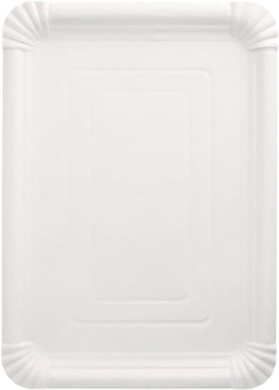 125 Borden, karton pure hoekig 24 cm x 33 cm wit