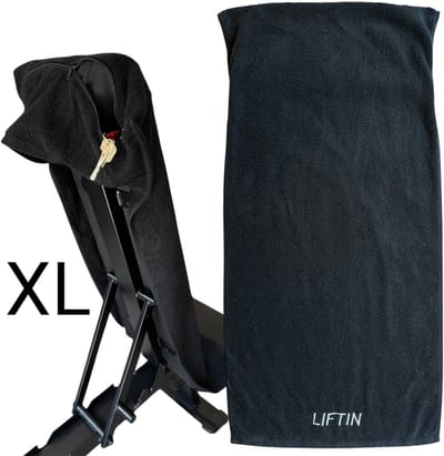LIFTIN -Sporthanddoek-Fitness Handdoek-100% Katoen- XL 50x100 - Zwart