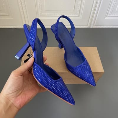 Sandalen Sexy Velours Schoenen Dames Grote Maat Hoge Hakken Pak Vrouwelijk Beige Suède Nieuw Grote Hoge Hak Comfort Zwart Puntige G 35 blue