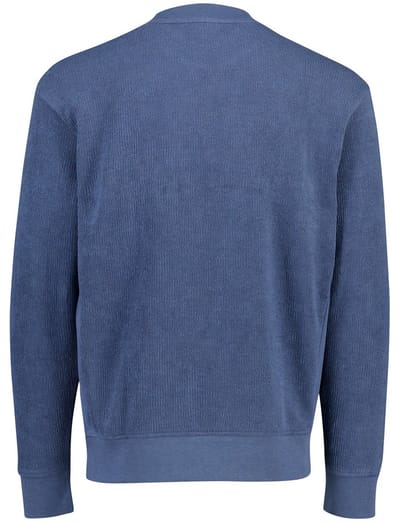 Boss Orange Sweater blauw corduroy rib