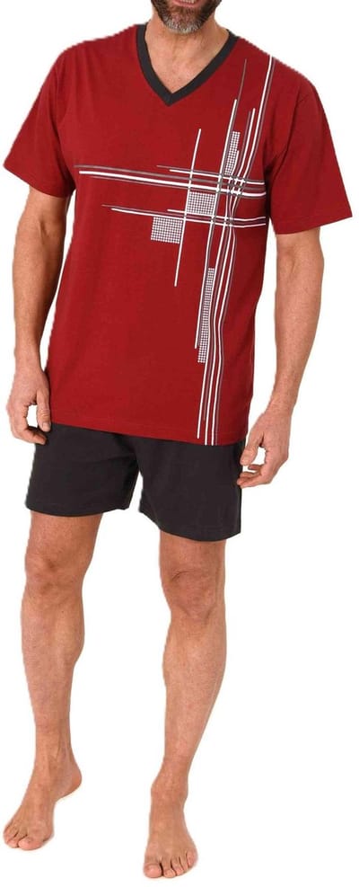 Normann herenpyjama met korte mouwen en stijlvolle print op de voorkant