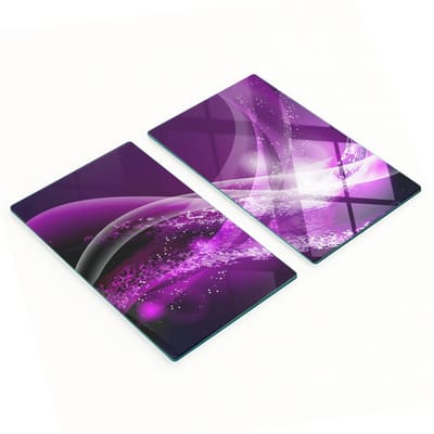Multifunctionele decoratieve glazen panelen met abstract golfmotief, 2x30x52 cm