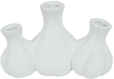 Countryfield Vaas Fabio Bulb geschakeld 3 aardew L26,5B13H17CM wit