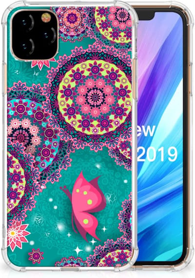 Apple iPhone 11 Pro Max Back Cover Cirkels en Vlinders