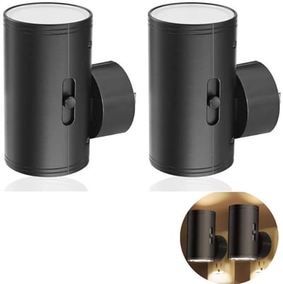2 stuks LED-nachtlampjes met stekker - Nachtlampjes met stekker, schemersensor - 5-300 lm - 2700K - Dimbare nachtlampjes voor keuken, hal