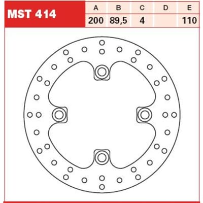 Remschijf TRW MST414, 1 Stuk