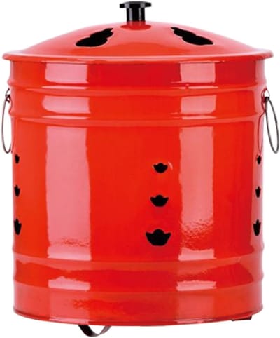 Buiten Brandvat - Vuurkuil Deksel - Terras Verwarmen - Vonkbestendig Staal - 28 x 27 x 26 cm - Zwart
