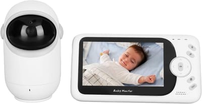 Videobabyfoon - Babycamera Monitor - Baby Bewaken - Groot 4.3 inch Scherm - 260m Bereik - Wit