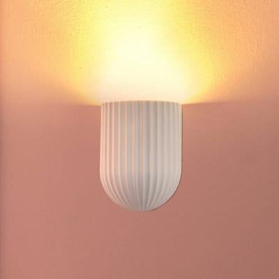 OSRAM Decor Pleister Routes Tafellamp GU10 120mm Wit, Pleister, Metaal, hoogwaardige uitstraling, voor Slaapkamer