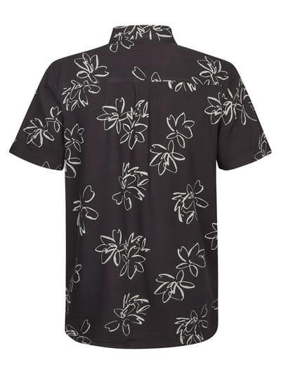 Petrol Industries - Heren Overhemd met all-over print Orion - Zwart - Maat S