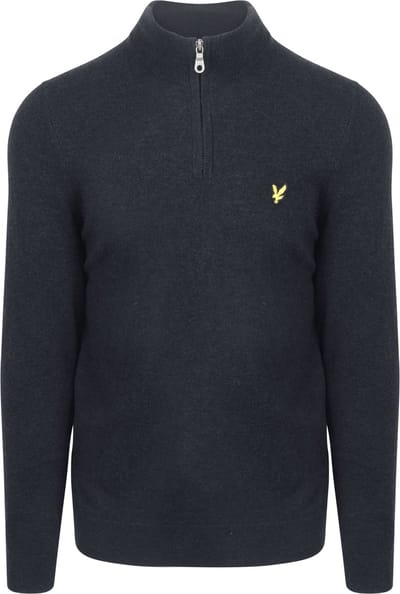 Lyle & Scott Half Zip Pullover Lamswol Navy - Maat XL - Heren - Quarter zip