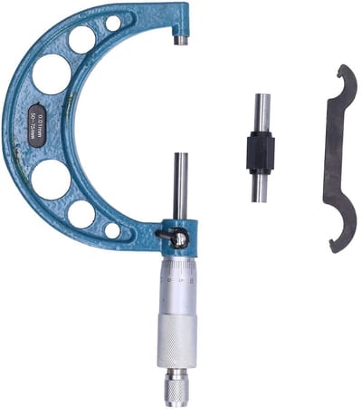 Dailygoods- Buitenmicrometer 50-75 Mm Hoge Nauwkeurigheid - Roestvrij Staal - Meetinstrument - Nauwkeurige Metingen - Dikte Meten - Duurzaam