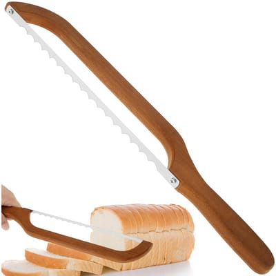 Couteau à pain dentelé, couteau à gâteau, coupe-baguette multi-usages, trancheuse à pain en acier inoxydable, outil de cuisson chocolat