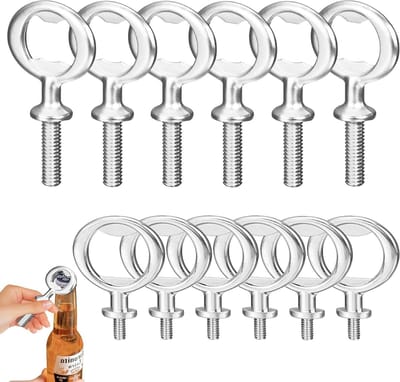 Duurzame RVS Flesopener met Draad, Set van 6 voor Thuis, Café en Buitenactiviteiten