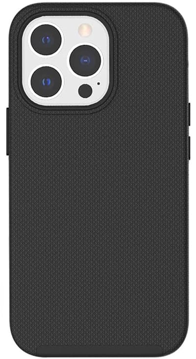 Eiger, Hoesje geschikt voor iPhone 14 Pro Max - Hardcase Dual Layer Ultra-Versterkt 4m Valbescherming, Zwart