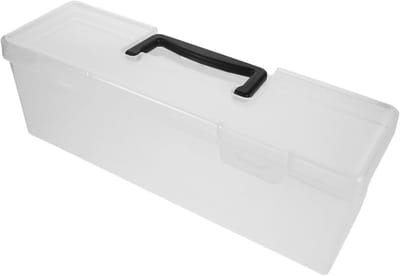 Grote Opbergdoos - Doorzichtig Bak - Thuis Organiseren - Met Handvat Deksel - 35 cm - Transparant