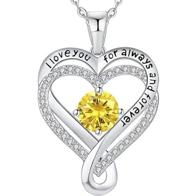 Lumici® Exclusive | Hart In Hart Ketting V3 - Zilveren Hartjes Ketting - S925 Sterling Zilver - Gouden CZ Kubieke Zirconia - Valentijn Cadeau - Cadeau Voor Haar - Moederdag Cadeau - Dames Ketting - Liefde - Tijdloos Design