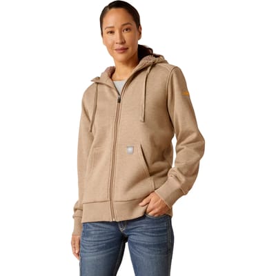 Dames hoodie met volledige rits Ariat Rebar Sherpa