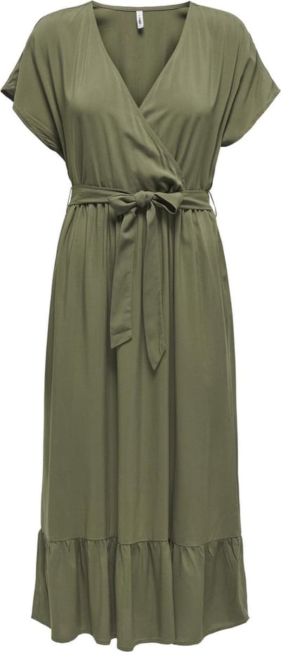 ONLY ONLNOVA LIFE VIS ZILLA LONG DRESS SOLID Dames Jurk - Maat XS