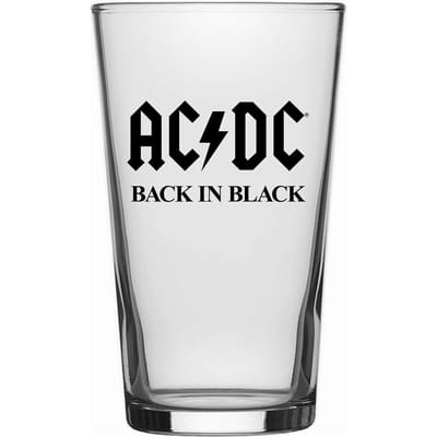 AC/DC Bierglas - Back in Black - voor Geen - transparant
