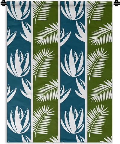 Wandkleed - Wanddoek - Bladeren - Tropisch - Design - Hawaii - 150x200 cm - Wandtapijt