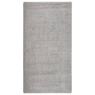 vidaXL - Vloerkleed - shaggy - anti-slip - 80x150 - cm - lichtgrijs