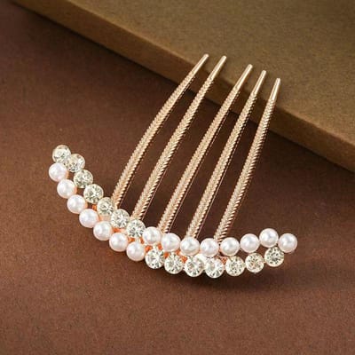 Elegante Simulatie Parel Haarkammen Haarspeld Vrouwen Haar Bun Decoratie Bruiloft Bruids Haar Klauw Clips Haar Sieraden Accessoires