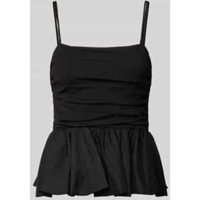 Top van viscosemix met volants