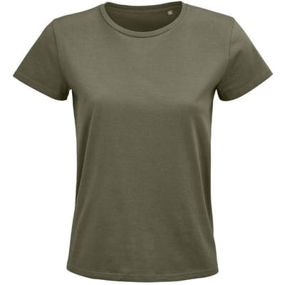 SOLS Dames/Dames Pioneer Organic T-shirt (Khaki)