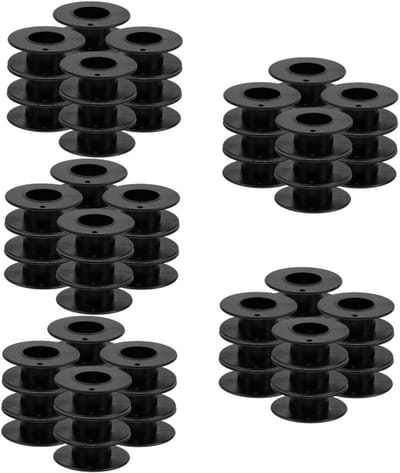 Lege Naaispoelen - Draadklossen - Draad Beheren - Slijtvast Plastic - 60 Stuks - Zwart