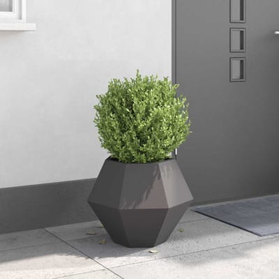 vidaXL Plantenbak Zwart 50 x 50 x 40 cm Staal