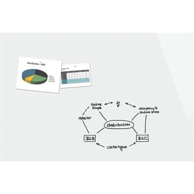 Sigel glasmagneetbord - BE!BOARD - hoogglans wit - 180x120cm - met magneten - SI-B1600