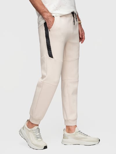 OMBRE Broek - Regular Fit - Katoen - Effen Zand S