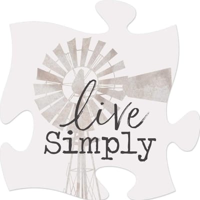 Puzzelstuk 15cm Live simply