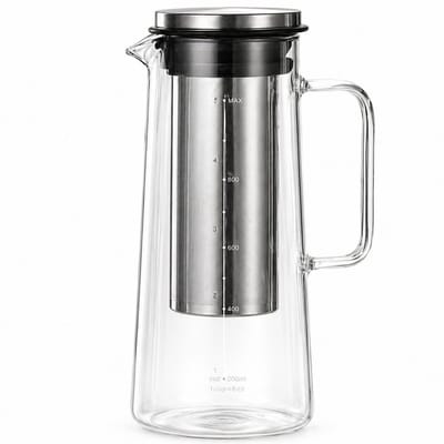 House of Husk Cold Brew Koffie Maker - Slow Coffee - Borosilicaat Glas - 1 Liter - Uitneembare Filter