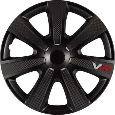 Carpoint Wieldoppen Vr Carbon 15 Inch Abs Zwart Set Van 4