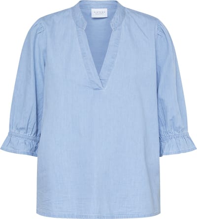 SISTERS POINT Inusa-ss - Dames Blouse - L. blue wash - Maat XS