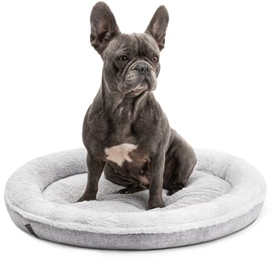 lionto donut hondenbed, wasbaar & met antislip onderzijde, Ø65 grijs
