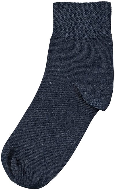 Katoenen sokken met korte schacht – naadloos / zonder elastiek – blauw en grijs – maat 35/38