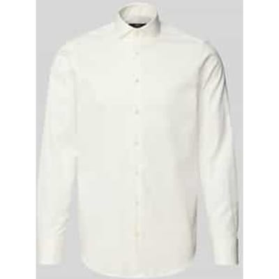 Regular fit zakelijk overhemd van twill