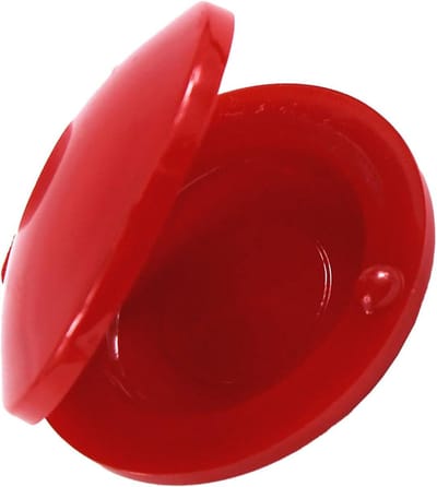 Kinder Vinger Castagnet - Muziek Instrument - Muziek Leren - Duurzaam Kunststof - 10x10x2 cm - Rood