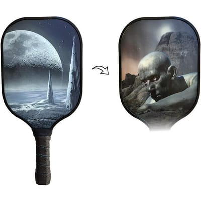 Pickleball Racket Glasvezel Pickleball Buitensporten Uv Print Patroon Ontwerp Pickleball Racket gray