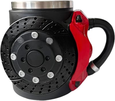 Koffiemok - Grappige mok - Koffie drinken - Remblok design - 15 cm breed - Meerkleurig