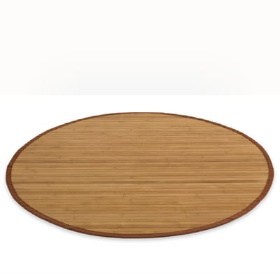 Homestyle4u Bamboe tapijt - 120 cm rond - Bruin