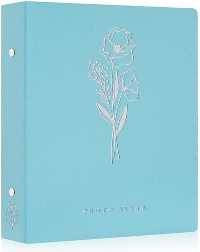 Dailygoods- Fotoalbum 400 Foto's - Insteekalbum - Linnen Omslag - Waterdicht - Zuurvrij - Luxe Zilveren Print - Fotoboek