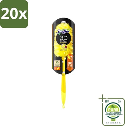 20 x Swiffer - Duster XXL - Telescopische Plumeau - 360° Stofverwijdering - Handvat + 1 Doek - Grootverpakking - Stofverwijdering - Stofdoek - Stofvrij - Stofvrij Interieur - Stofvrij Huishouden