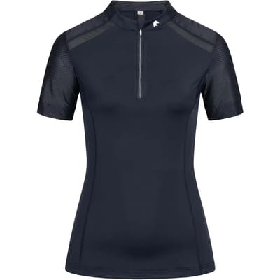 Technisch ruitershirt voor dames met rits ELT Nancy