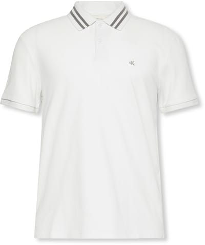 Calvin Klein Jeans Ss Monogram Pique Tipped Polo