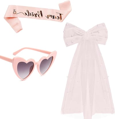 Vrijgezellenfeest Accessoires - Team Bride Set - Bruiloft Vieren - Drie Delige Set - Universele Maat - Roze